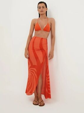 ViX Paula Hermanny, Alba Midi Skirt, Cherie, size small, NWT